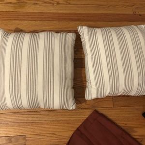 Set of 2 farmhouse style throw pillows